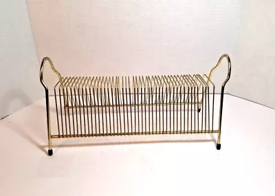 Vintage Mid Century Metal Wire Rack Record Album 45's Holder Stand 40 Slots • $24.50