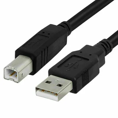 25Ft USB 2.0 High Speed Type A Male To Type B Male Printer Scanner Cable Cord Bk • $6.99