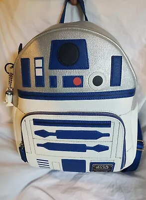 RARE Loungefly Star Wars R2D2 Backpack - Full Size- NWOT Lego Luke And R2 Charm • $169