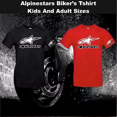 Biker T-shirt Birthday Gift Alpinestar T-Shirt Top Fancy Adult Kids Tshirt • £12.49