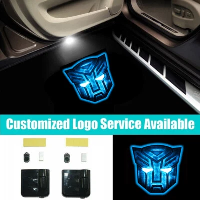 $18.03 • Buy 2x Wireless LED Car Door Projector Blue Transformers Autobot Logo Welcome Lights