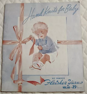 Vintage 1941  Hand Knits For Baby  By Fleisher Yarns • $3.99