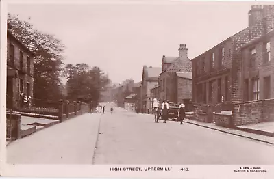 Uppermill. Early 1900s Postcard Of High Street Uppermill Oldham. B • £3.99