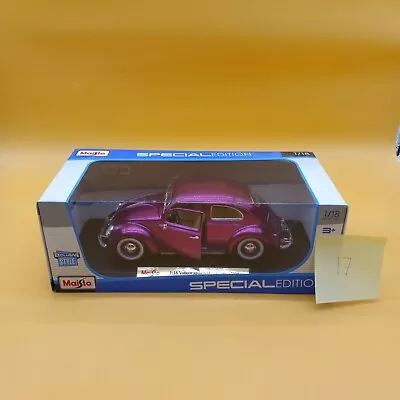 1955 Volkswagen Kafer - Beetle Purple  Special Edition Maisto Diecast 1/18 Scale • $79.95