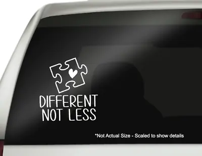 Different Not Less Autism Awareness Puzzle Piece Car Decal Vinyl Sticker Truck • $5.99