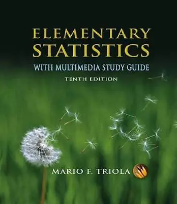 Elementary Statistics With Multimedia Study Guide (10th Edition) - VERY GOOD • $6.86