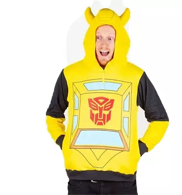 $10 • Buy Transformers Mens Bumblebee Costume Cosplay Yellow Hoodie NWT XL