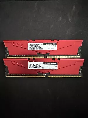 TEAMGROUP T-Force Vulcan Z DDR4 32GB Kit (2x16GB) 3200MHz (PC4-25600) CL16 RED • $30