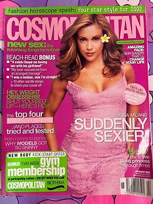 Cosmopolitan Magazine Australia February 2002 RARE Alyssa Milano • $27