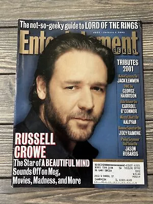 RUSSELL CROWE January 4 2002 Entertainment Weekly Magazine AALIYAH • $14.99