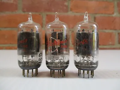 GE 5965A 12AV7 Vacuum Tubes Clear Top Lot Of 3 Dual D Getter  TV-7 Tested Strong • $12.50