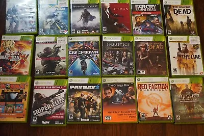 Xbox 360 Game Cases ( No Game Discs! Many With Manuals ) • $1.99