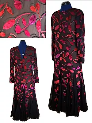 AKRIS Latin Dance Competition Dress 12 Salsa Tango Chacha Ballroom Flamingo VTG • $74.99