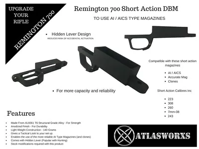  Bottom Metal / DBM AI Mag Compatible -  (New) Remington 700 Aluminium SA • $195