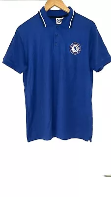 Chelsea Fc Polo Shirt - Official Merchandise- Blue - MEDIUM- Good Condition  • £12