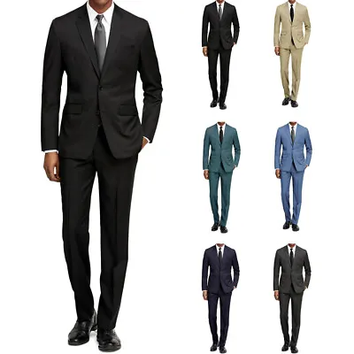 Braveman Men's Formal Two Piece 2-Piece Slim Fit Cut Suit Set • $69.99