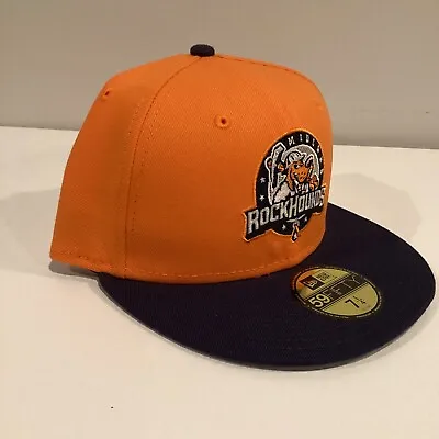 Midland Rockhounds MILB New Era Buffalo 59FIFTY Orange Blue Hat Cap 7 1/4 New • $44.47