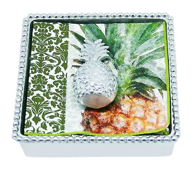 Mariposa Pineapple Beaded Napkin Box • $54