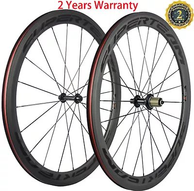 Superteam Road Bike Wheels 50mm Carbon Fiber Wheelset Clincher Bicycle Wheelset  • $321.03