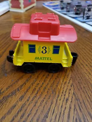 Vintage 1980 Mattel First Wheels Train Car Yellow #3 Preschool Train Hong Kong • $10