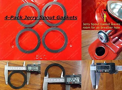 4x NEW Jerry SPOUT GASKET Blitz Metal Gas Can Spout GSKT 5 Gallon Military 20L • $13.88