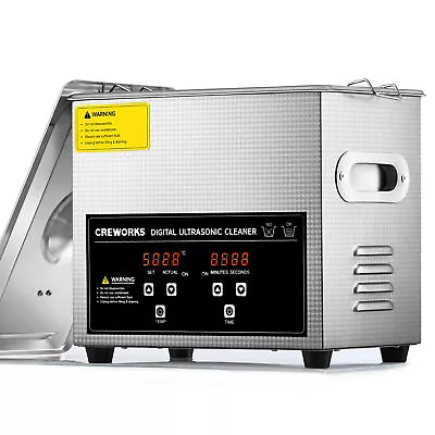CREWORKS Ultrasonic Cleaner With Digital Timer Heater 3L Stainless Steel Tank • $47.35