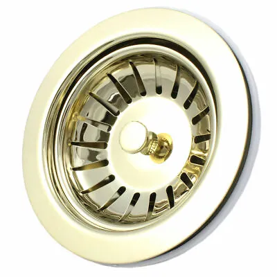 £22.84 • Buy Traditional Kitchen Sink Basket Strainer Waste Plug Gold 115mm 1/2  