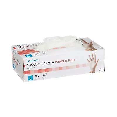 McKesson Vinyl Exam Glove Standard Cuff Length LARGE 1000 Per Case • $39.84