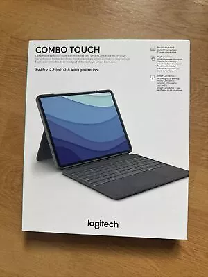 Logitech Combo Touch Keyboard Case For 12.9  Apple IPad Pro 5th -6th Gen. • £36.98