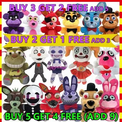 FNAF Five Nights At Freddy's Plush Doll Plushies Toy Gifts Glamrock Sundrop Moon • $15.36
