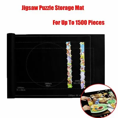 £5.95 • Buy Puzzle Blanket Jigsaw Storage Mat Roll Up Felt Storage Pad For Up To 1500pcs