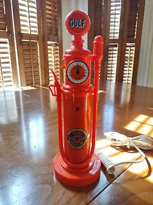 Vintage GULF Oil Gas Pump Phone Novelty Orange Gasoline Pump • $10
