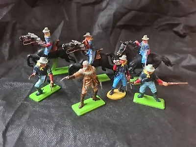 £9.99 • Buy Vintage BRITAINS DEETAIL. 7th Cavalry X 7 With Horses 
