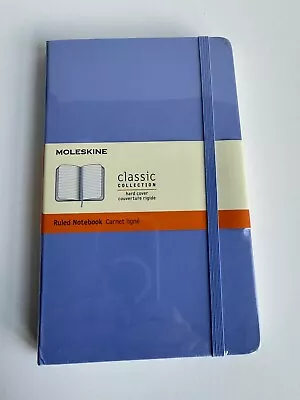 Moleskine CLASSIC COLLECTION Hard Cover Ruled Notebook Large 5x8 Hydrangea Blue • $18.99