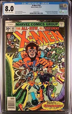 The X-MEN  #107  KEY CGC 8.0  STARJAMMERS!    4025277011 • $124.99