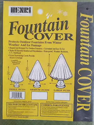 £23.28 • Buy 1995 UNUSED OUTDOOR FOUNTAIN COVER Henri Studio 46 X36  WINTER Open Pkg GREEN