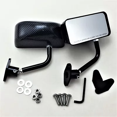 F3 Racing Side Mirror BLACK CARBON SHEET DIPPING Fits W201 W202 R170 W203 W208 W • $93