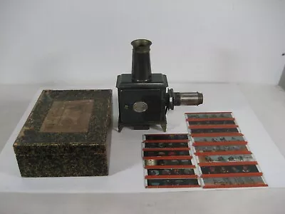 Antique  Magic Lantern Ernest Plank Germany With Box & 14 Slides • $125