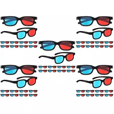 10Pcs Viewing Glasses Red-Blue Lens 3 Monitors TVs Theater Screens • $11.39