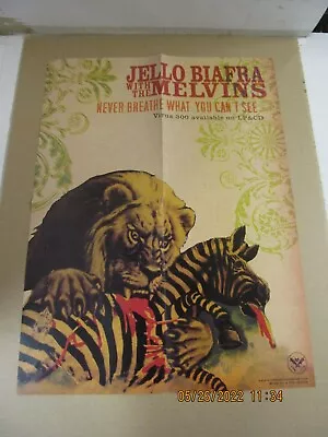 JELLO BIAFRA/MELVINS Never Breathe Promo Poster New! Unused! Alt. Tentacles 2004 • $10.99