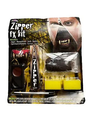 NEW Zipper FX Kit Werewolf Fangs Face Paint Prosthetic Halloween Make Up Scary • £3