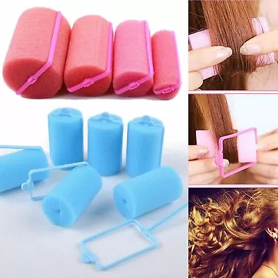 Small / Large Foam Hair Rollers Sleep In Curlers Curl Wave Styling Soft Sponge • £2.99