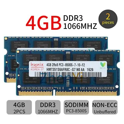 8GB 2x 4GB PC3-8500 1066 1067 MHz For Apple MacBook Pro IMac Mac Mini MEMORY AB • $29.99