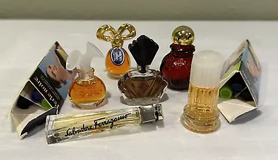 VINTAGE Lot Of 8 Designer Mini Miniature Perfumes Parfums Cologne • $50