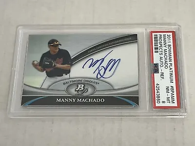 Manny Machado 2011 Bowman Platinum Rookie Autograph Auto Refractor PSA 8 Padres • $99.99