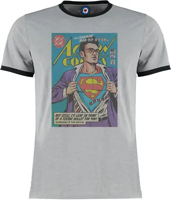 Man Of Steel Morrissey The Smiths SuperMan Quality Ringer T-Shirt • £16.99