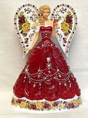 $100 • Buy Bradford Ex Hamilton Collection 1984 Xmas Angel SPARKLING COUNTRY ROSE Ltd Ed