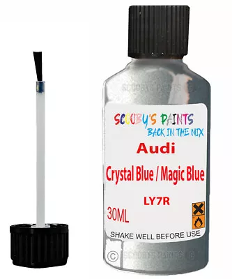 For Audi A6 Crystal Blue / Magic Blue Touch Up Code Ly7R Scratch Car Paint • £7.99