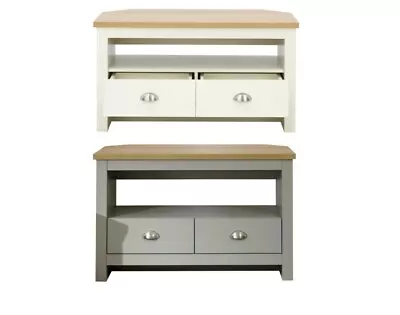 Lancaster Living Room Range - Sideboard Tv Cabinets Tables - Cream/Grey & Oak • £120.99