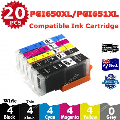 20X Compatible Ink PGI650 CLI651 XL For Canon PIXMA MG5660 MG6660 MG6330 IP8760 • $21.50